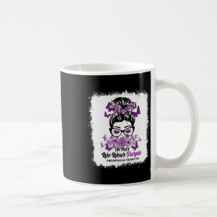 In May We Wear Purple Messy Bun Fibromyalgia Aware Coffee Mug