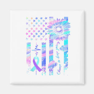 In May We Wear Ribbon Suicide Awareness Mental Hea Magnet