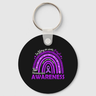 In May Wear Purple Ribbon For Fibromyalgia Awarene Key Ring