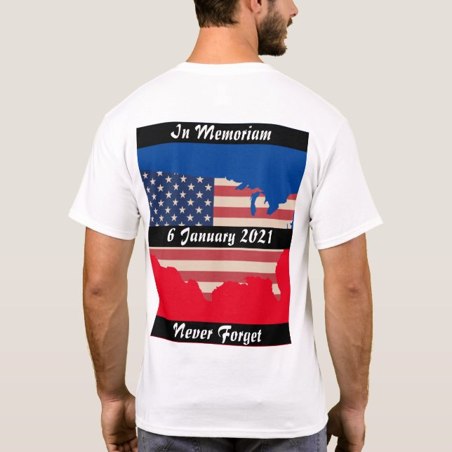 In Memoriam Black Bar of Remembrance T-Shirt (Back)