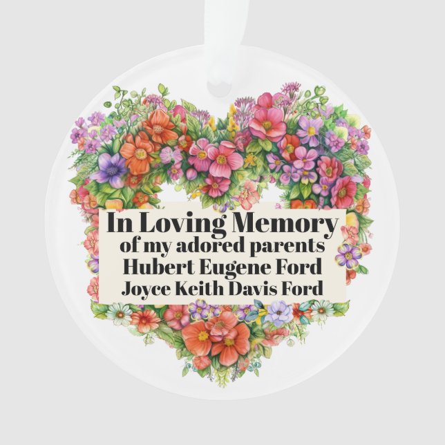 In Memoriam  Ornament (Front)