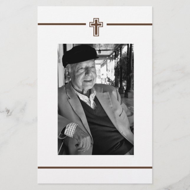 In Memoriam Remembrance Death Notice Photo Flyer (Front)