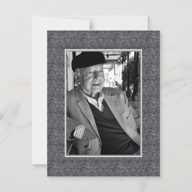 In Memoriam Remembrance Death Notice Photo Invitation (Front)