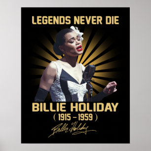 In Memories Of Billie Holiday Music Legend Poster