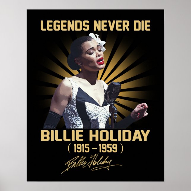 In Memories Of Billie Holiday Music Legend Poster (Front)
