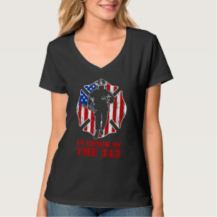 In Memory And Honour We Will Never Forget 343 Fire T-Shirt