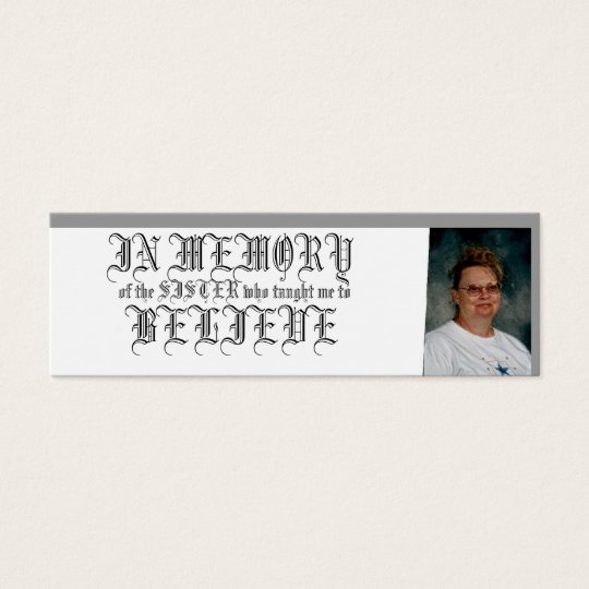 IN MEMORY-BELIEVE MINI BUSINESS CARD