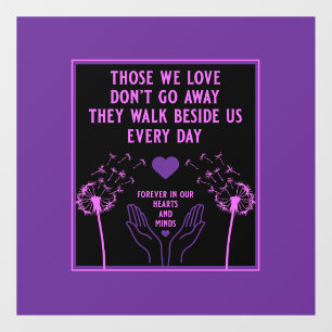 In Memory Bereavement And Loss Photo Print Window Cling