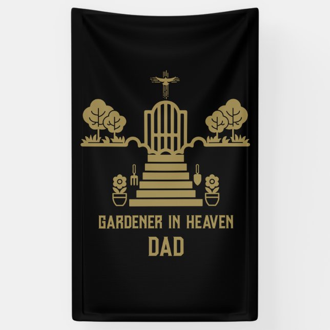 In Memory Bereavement Gardener Funeral Banner (Vertical)