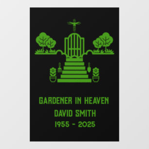 In Memory Bereavement Gardener Funeral Window Cling