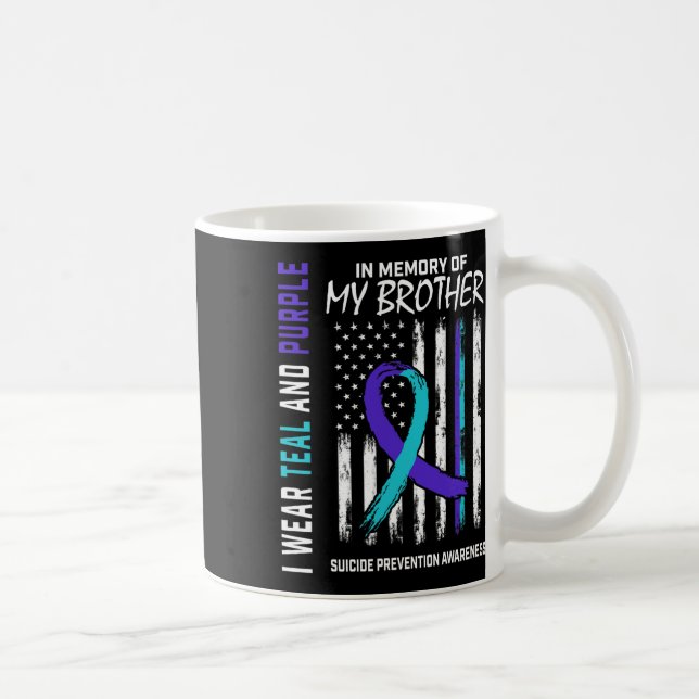 In Memory Brother Suicide Awareness Prevention Ame Coffee Mug (Right)