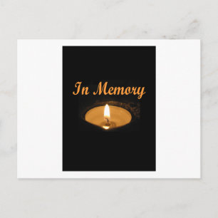 In Memory Candle Glow Postcard