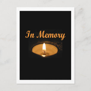 In Memory Candle Glow Postcard