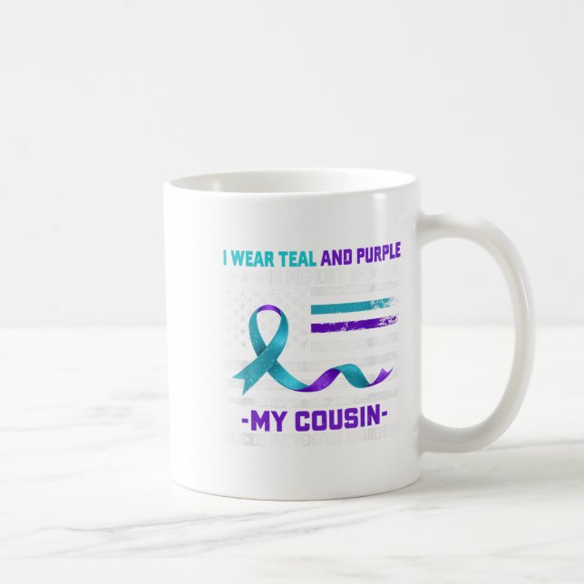 In Memory Cousin Suicide Awareness Prevention Amer Coffee Mug (Right)