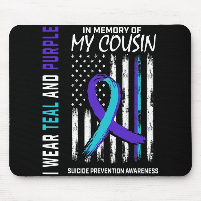 In Memory Cousin Suicide Awareness Prevention Amer Mouse Mat (Front)