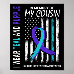 In Memory Cousin Suicide Awareness Prevention Amer Poster