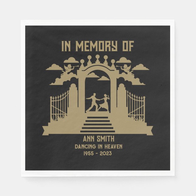 In Memory Dancers Funeral Napkin (Front)