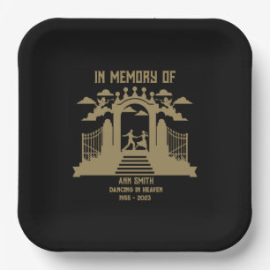 In Memory Dancers Funeral Paper Plate