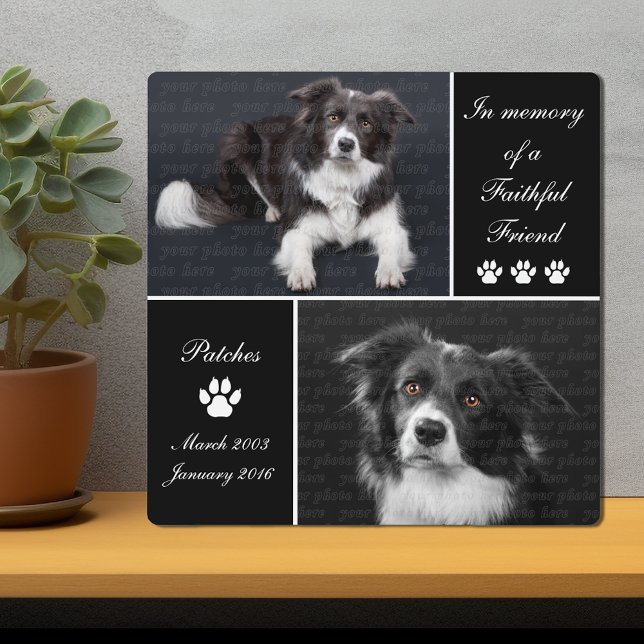 In Memory Dog Photo Memorial Keepsake Plaque (Creator Uploaded)