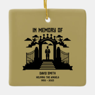 In Memory Female Singers Funeral Ceramic Ornament