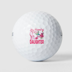 In Memory For My Daughter Hummingbird Breast Golf Balls