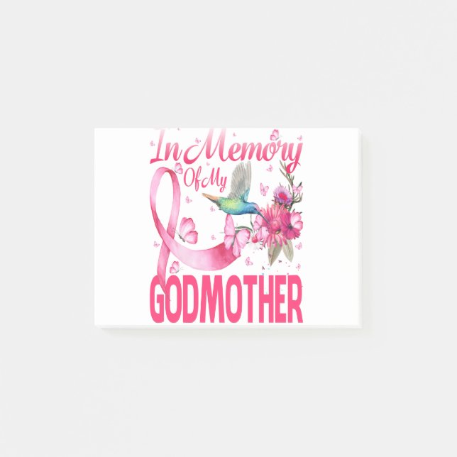 In Memory For My Godmother Hummingbird Breast Post-it Notes (Front)