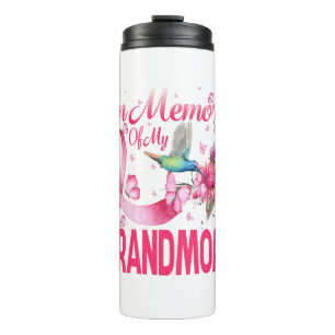 In Memory For My Grandmom Hummingbird Breast Thermal Tumbler