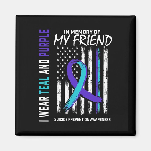 In Memory Friend Suicide Awareness Prevention Amer Magnet (Front)