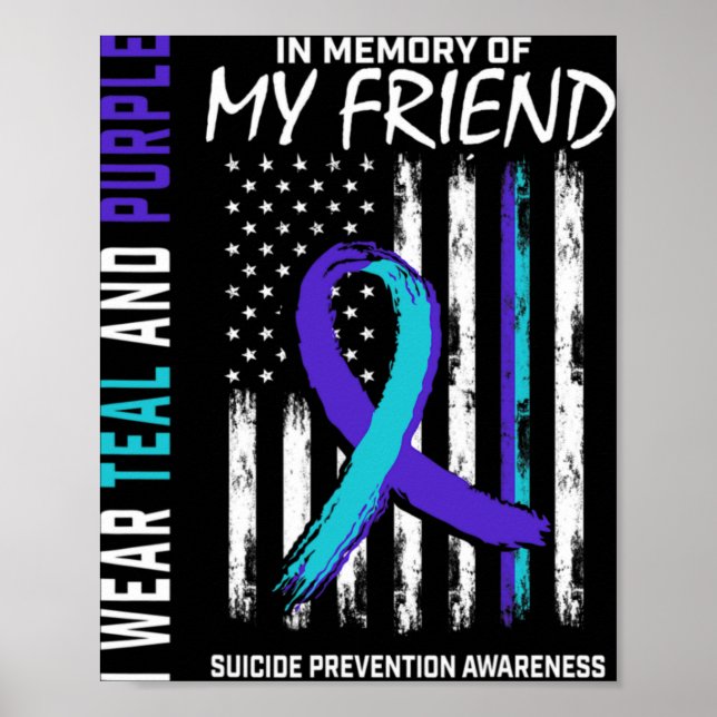 In Memory Friend Suicide Awareness Prevention Amer Poster (Front)