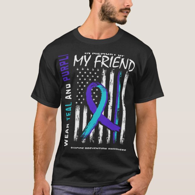 In Memory Friend Suicide Awareness Prevention Amer T-Shirt (Front)
