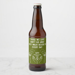 In Memory Funeral Reception Beer Bottle Label