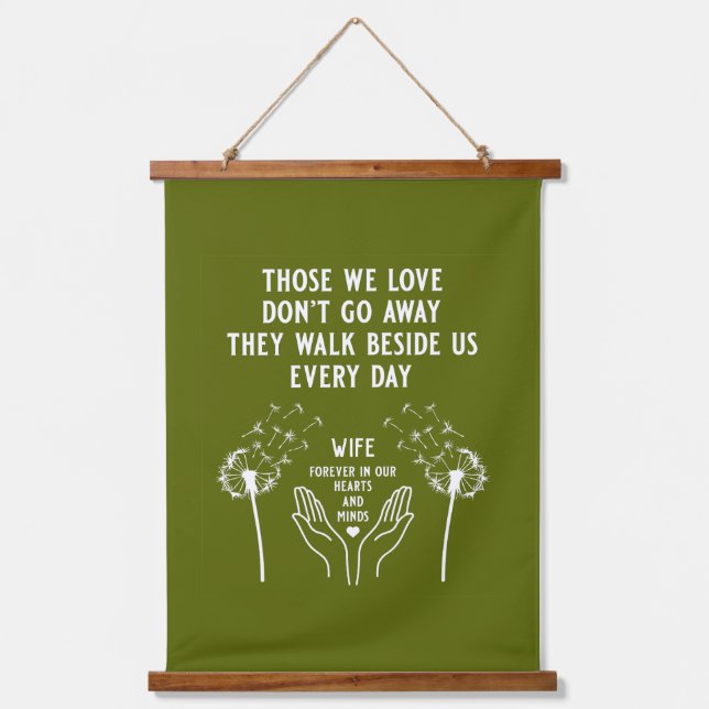 In Memory Funeral Reception Hanging Tapestry (Front)