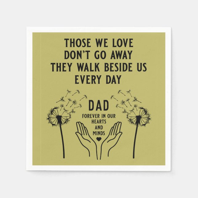 In Memory Funeral Reception Napkin (Front)