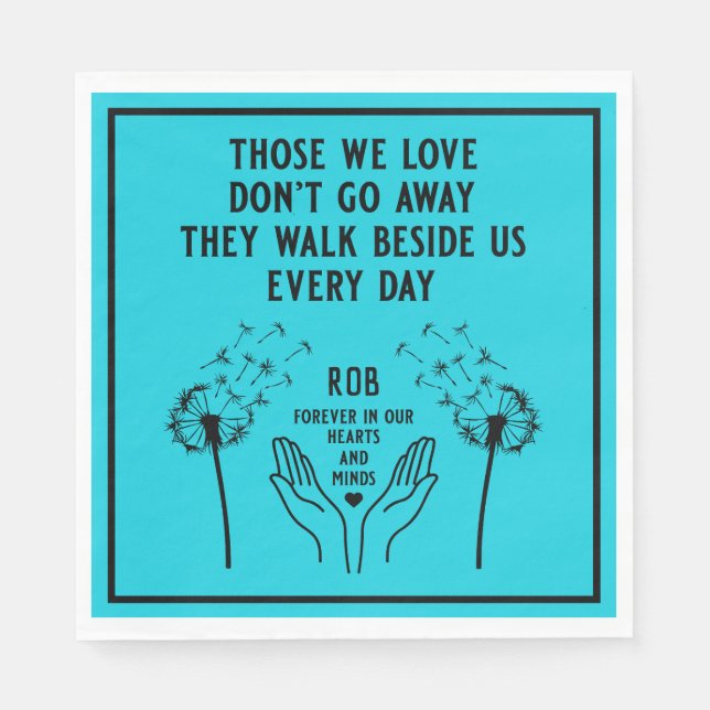 In Memory Funeral Reception Napkin (Front)