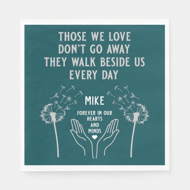 In Memory Funeral Reception Napkin (Front)