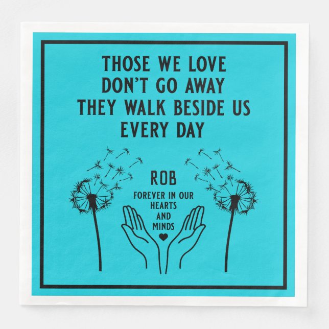 In Memory Funeral Reception Napkin (Front)