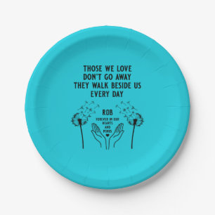 In Memory Funeral Reception Paper Plate