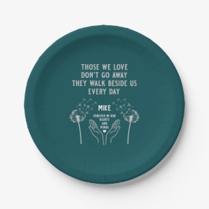 In Memory Funeral Reception Paper Plate