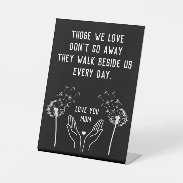 In Memory Funeral Reception Pedestal Sign (Front)