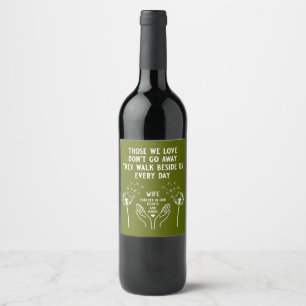 In Memory Funeral Reception Wine Label