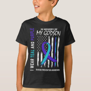 In Memory Godson Suicide Awareness Prevention Amer T-Shirt