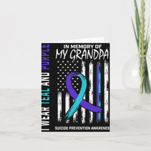 In Memory Grandpa Suicide Awareness Prevention Ame Card
