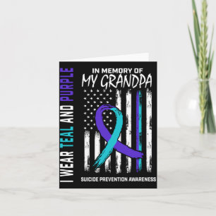 In Memory Grandpa Suicide Awareness Prevention Card
