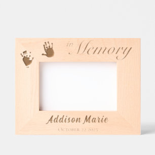 In Memory Handprints Infant Loss  Etched Frames