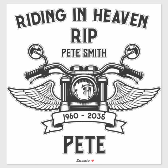 In Memory Motorbike Rider Biker Funeral (Sheet)