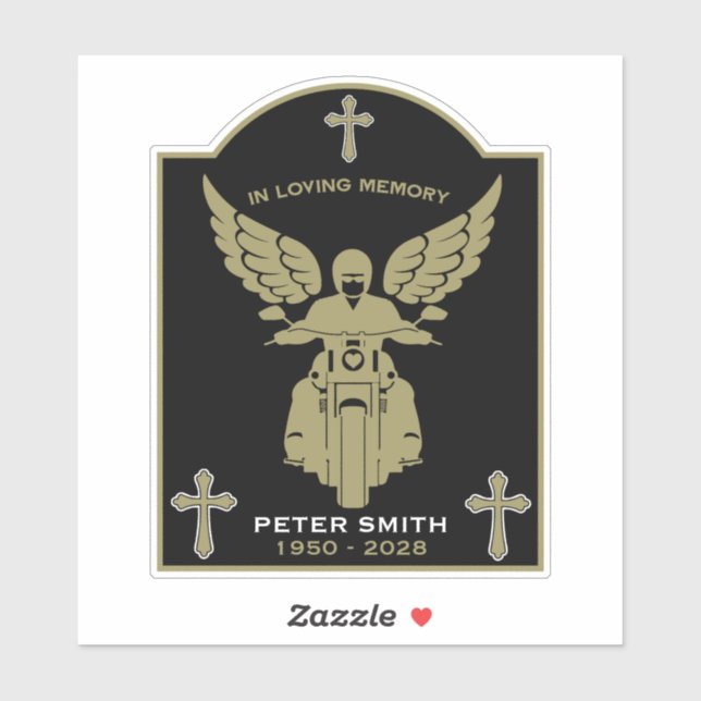 In Memory Motorbike Rider Biker Funeral (Sheet)