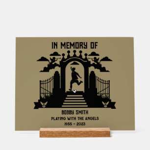 In Memory Of A Golfers Funeral Acrylic Sign