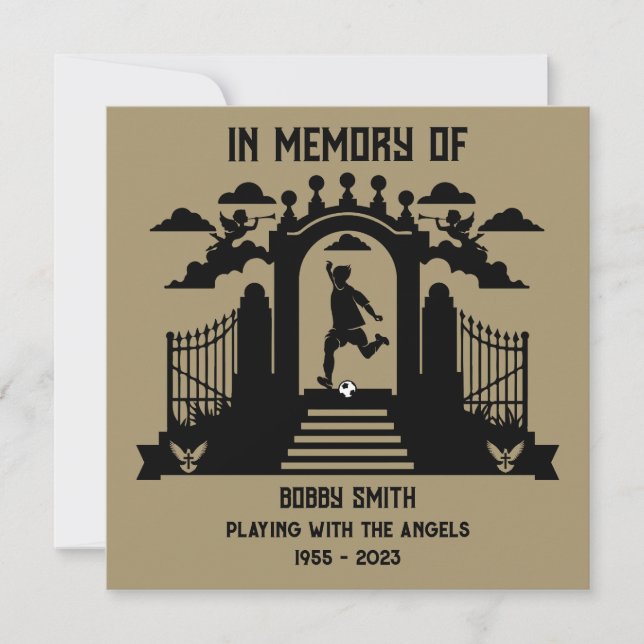 In Memory Of A Golfers Funeral Card (Front)