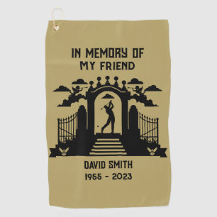 In Memory Of A Golfers Funeral Golf Towel
