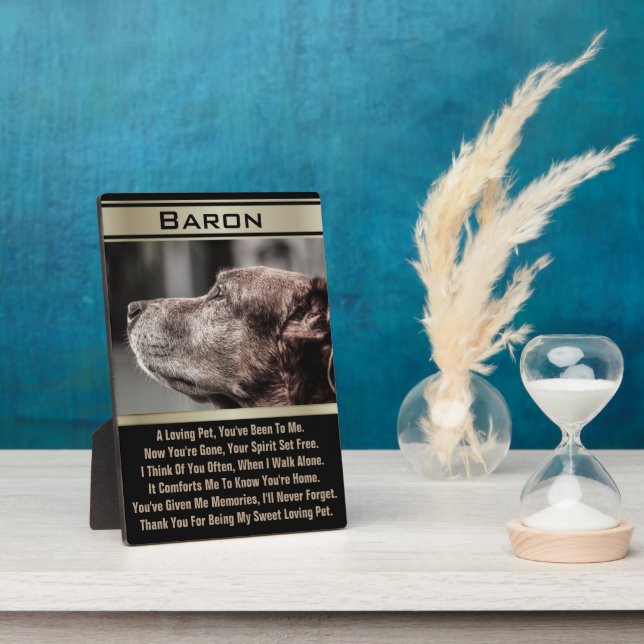 In Memory of a Lost Pet Plaque (Side)